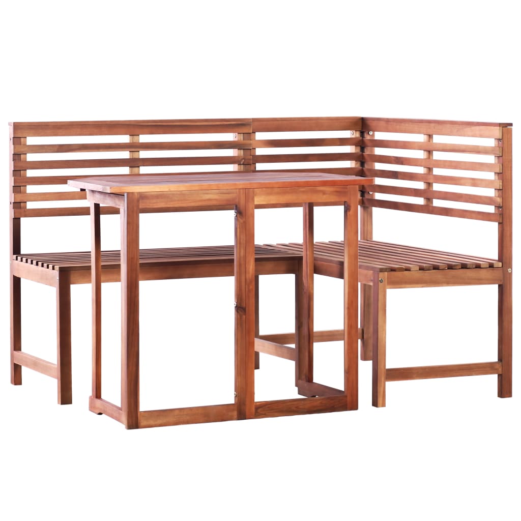 Bistro furniture 2 pcs massive acacia wood