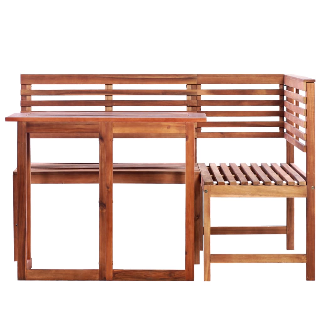 Bistro furniture 2 pcs massive acacia wood