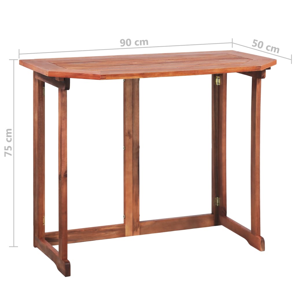 Bistro furniture 2 pcs massive acacia wood