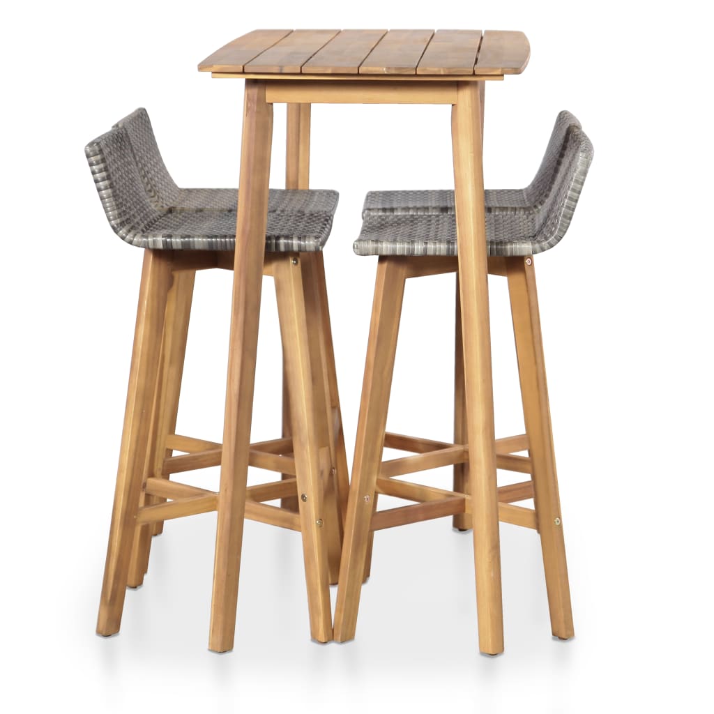 Outdoor dinner furniture 5 pcs solid acacia wood