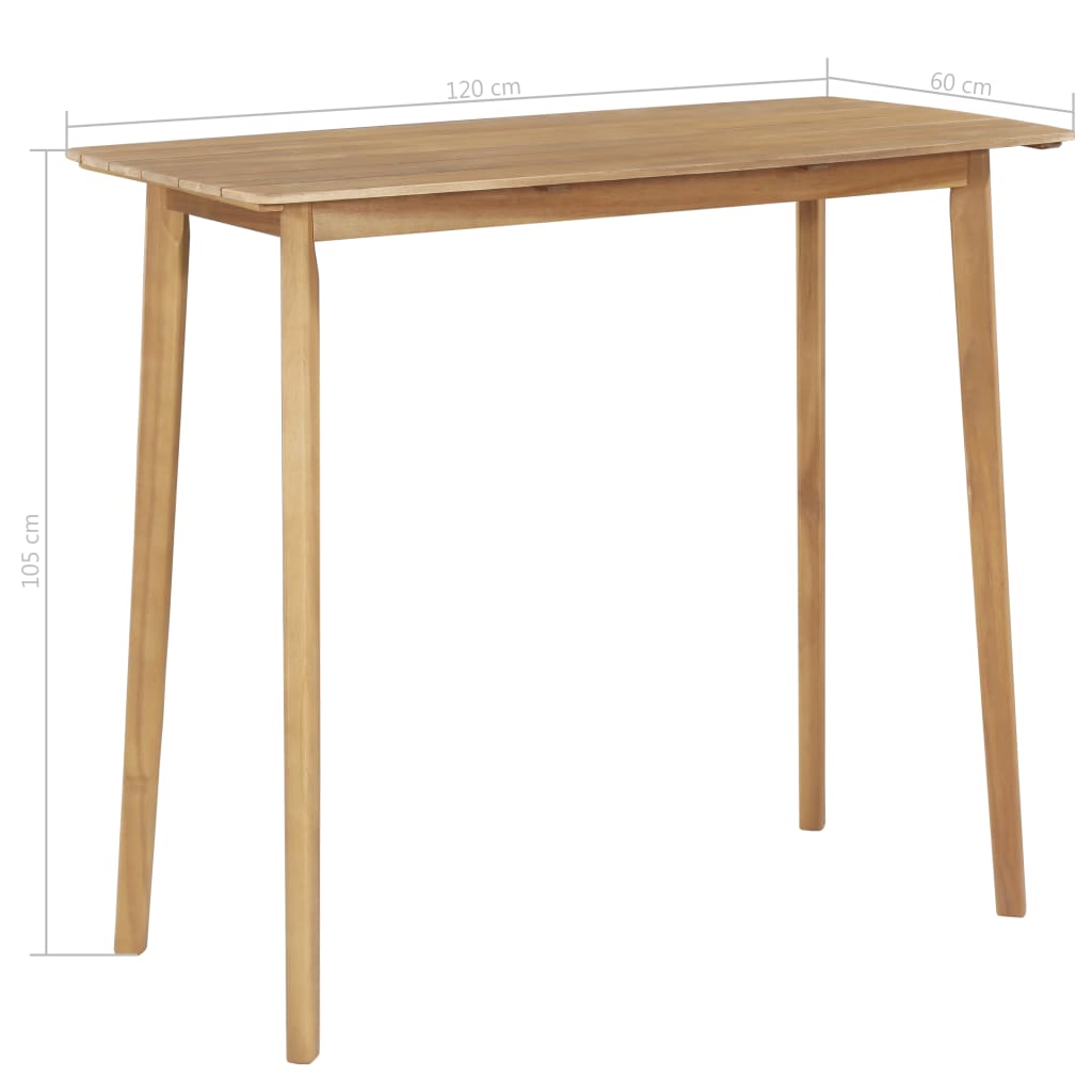 Mobilier à dîner d'extérieur 5 pcs Bois d'acacia solide