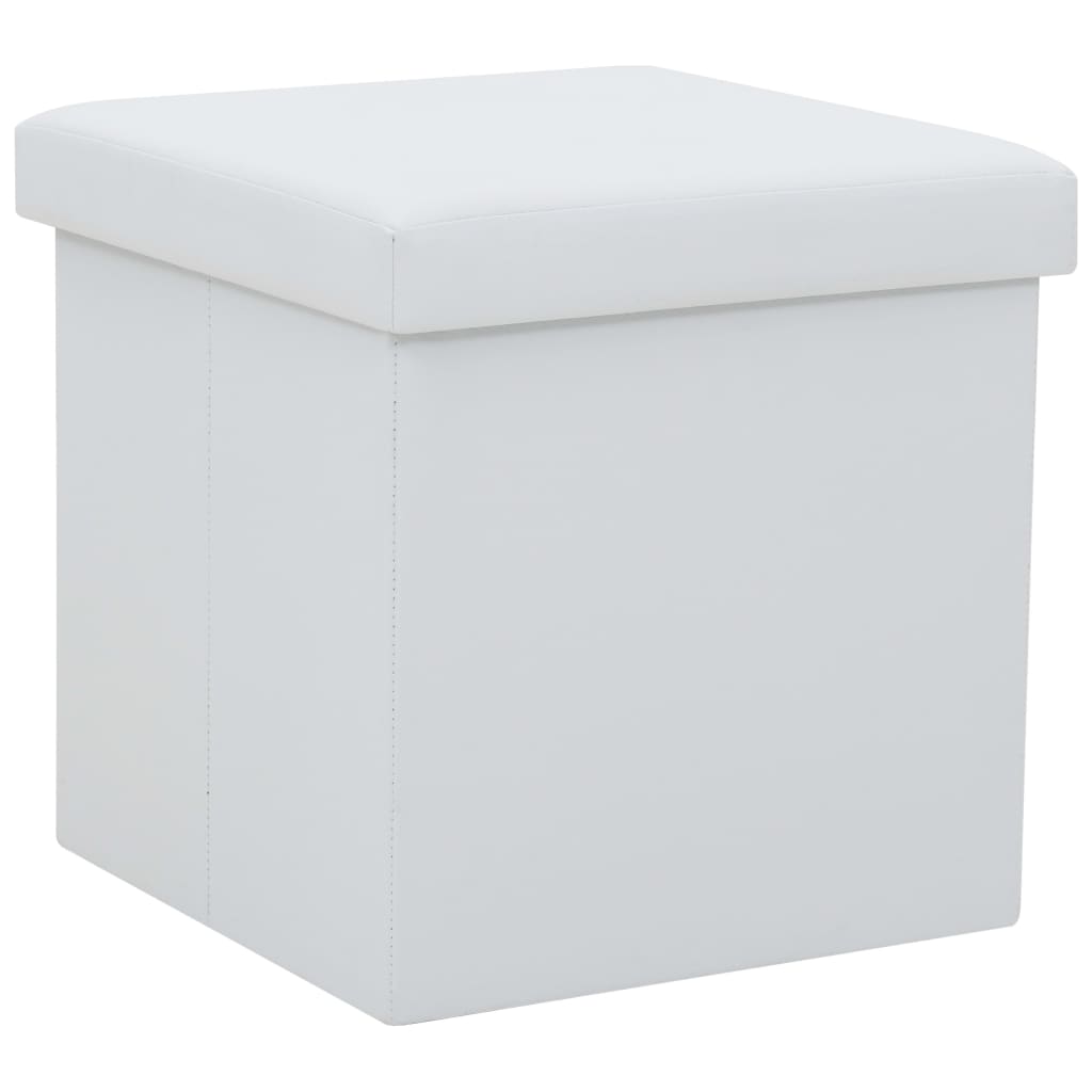 Foldable storage stools Lot of 2 White Similarity