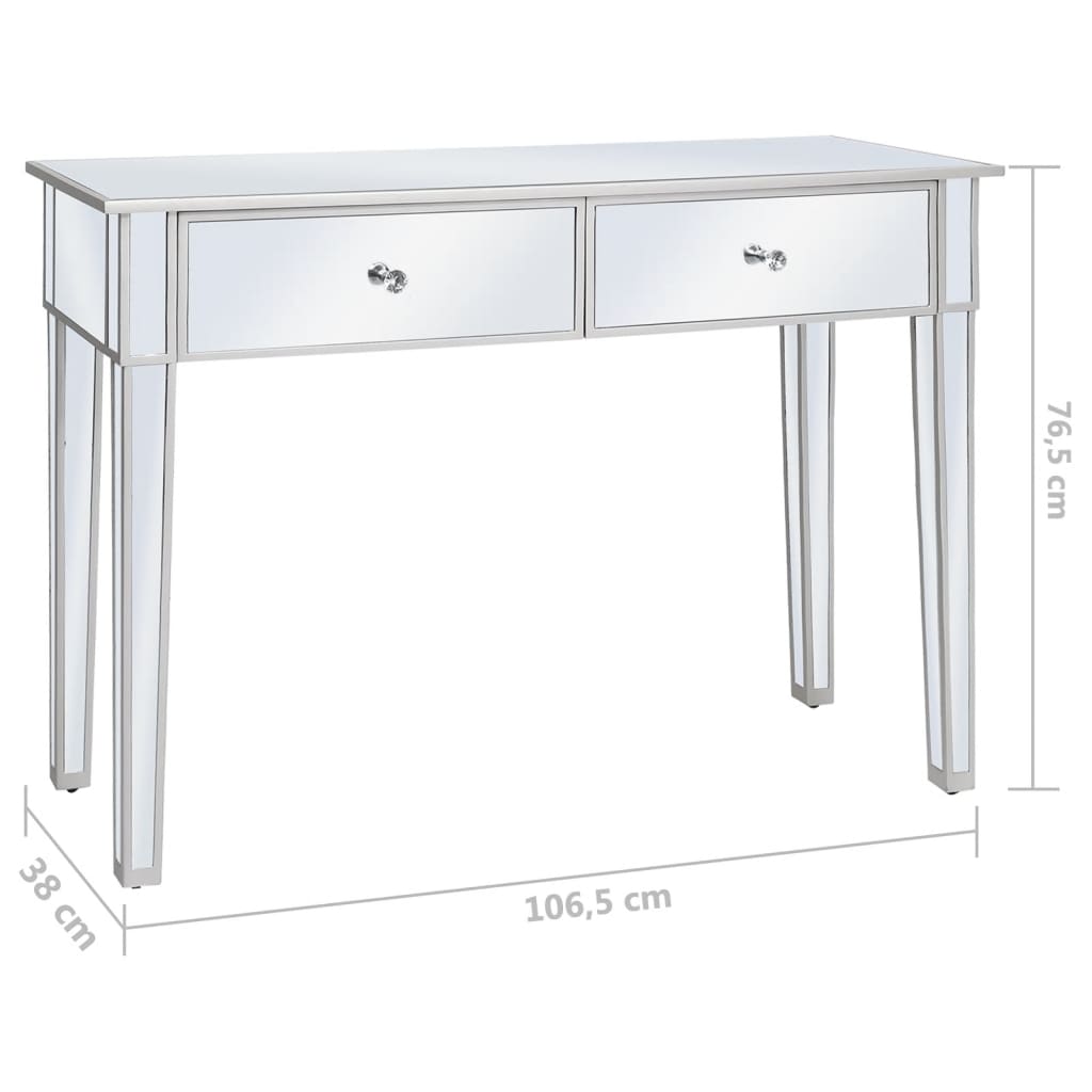 MDF und Glasspiegel Tabelle 106,5 x 38 x 76,5 cm