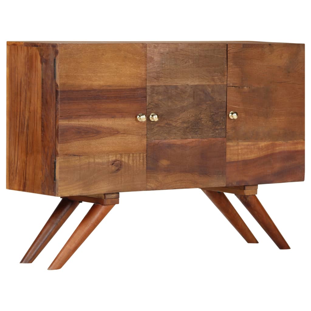 Solid recycled wood buffet 110 x 30 x 75 cm brown