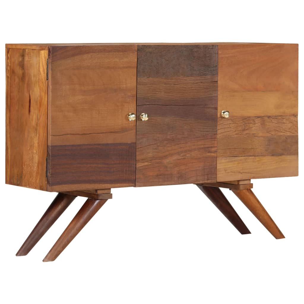 Solid recycled wood buffet 110 x 30 x 75 cm brown