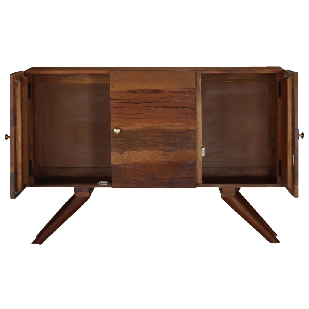 Solid recycled wood buffet 110 x 30 x 75 cm brown