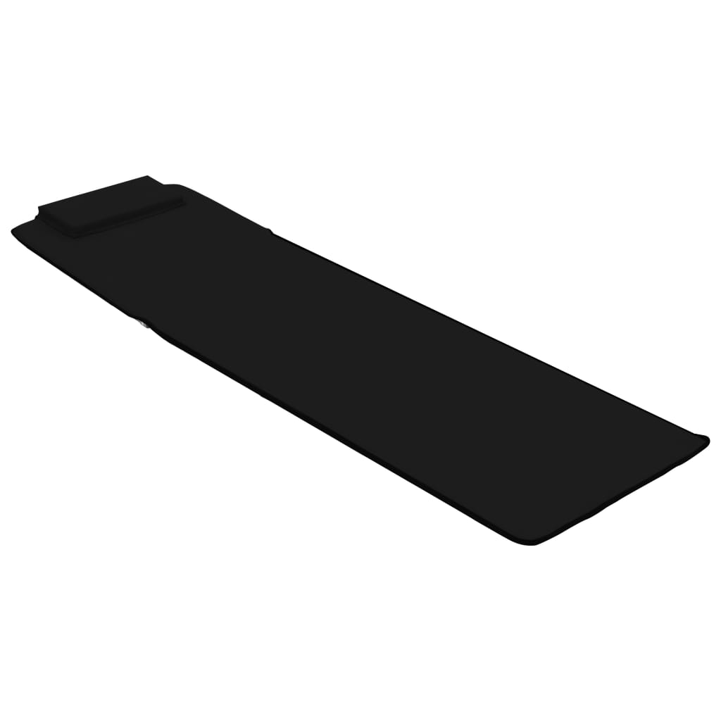 Foldable beach carpet 2 pcs steel and black fabric