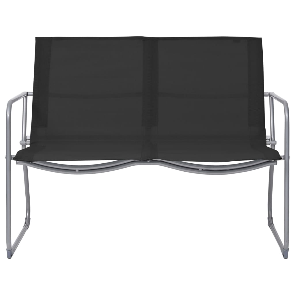 4 pcs garden furniture fabric and black steel