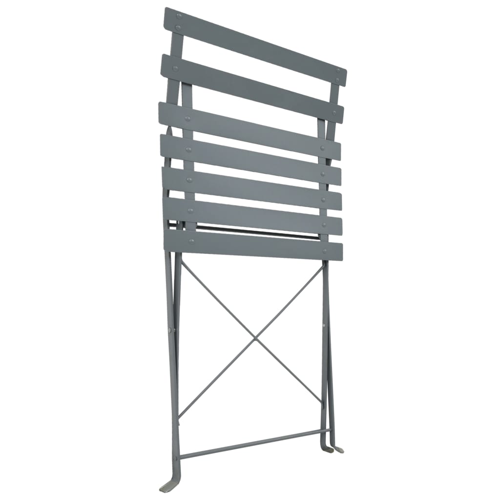 Bistro furniture 3 pcs gray steel