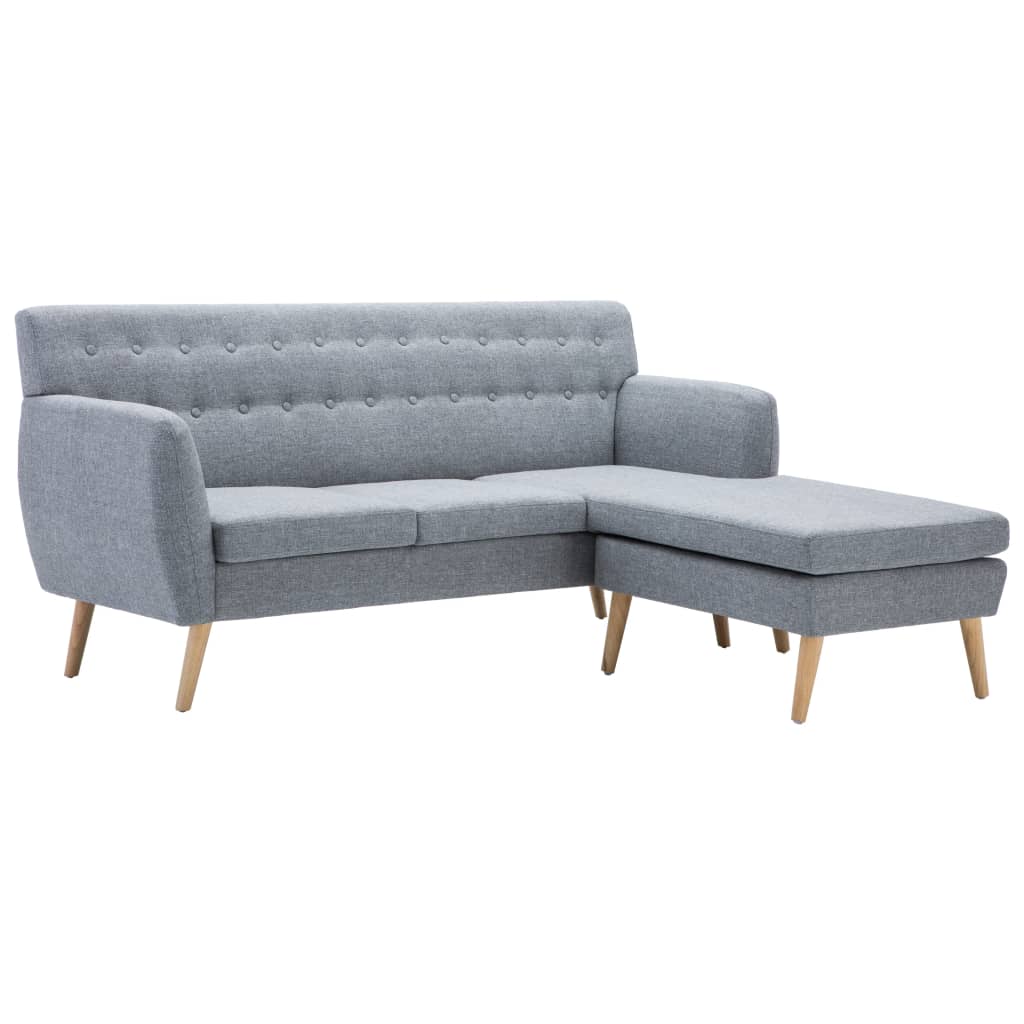 Corner sofa covering in 171.5x138x81.5 cm light gray fabric