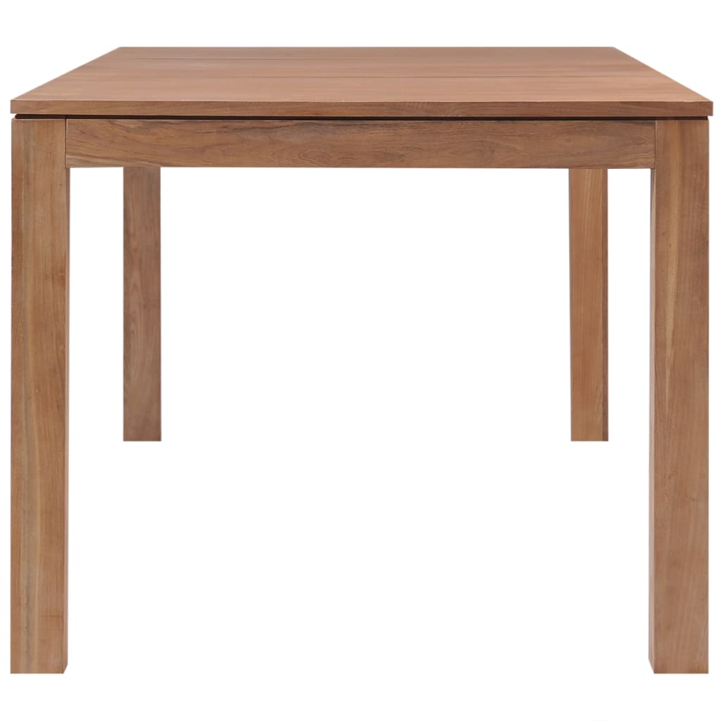 Teak wood dinner table and natural finish 180x90x76 cm