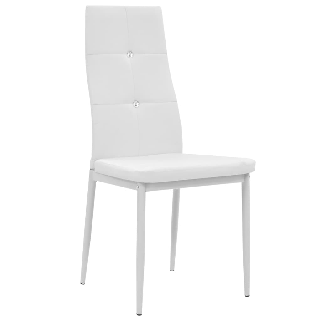 Dining chairs Lot of 6 white imitation leather