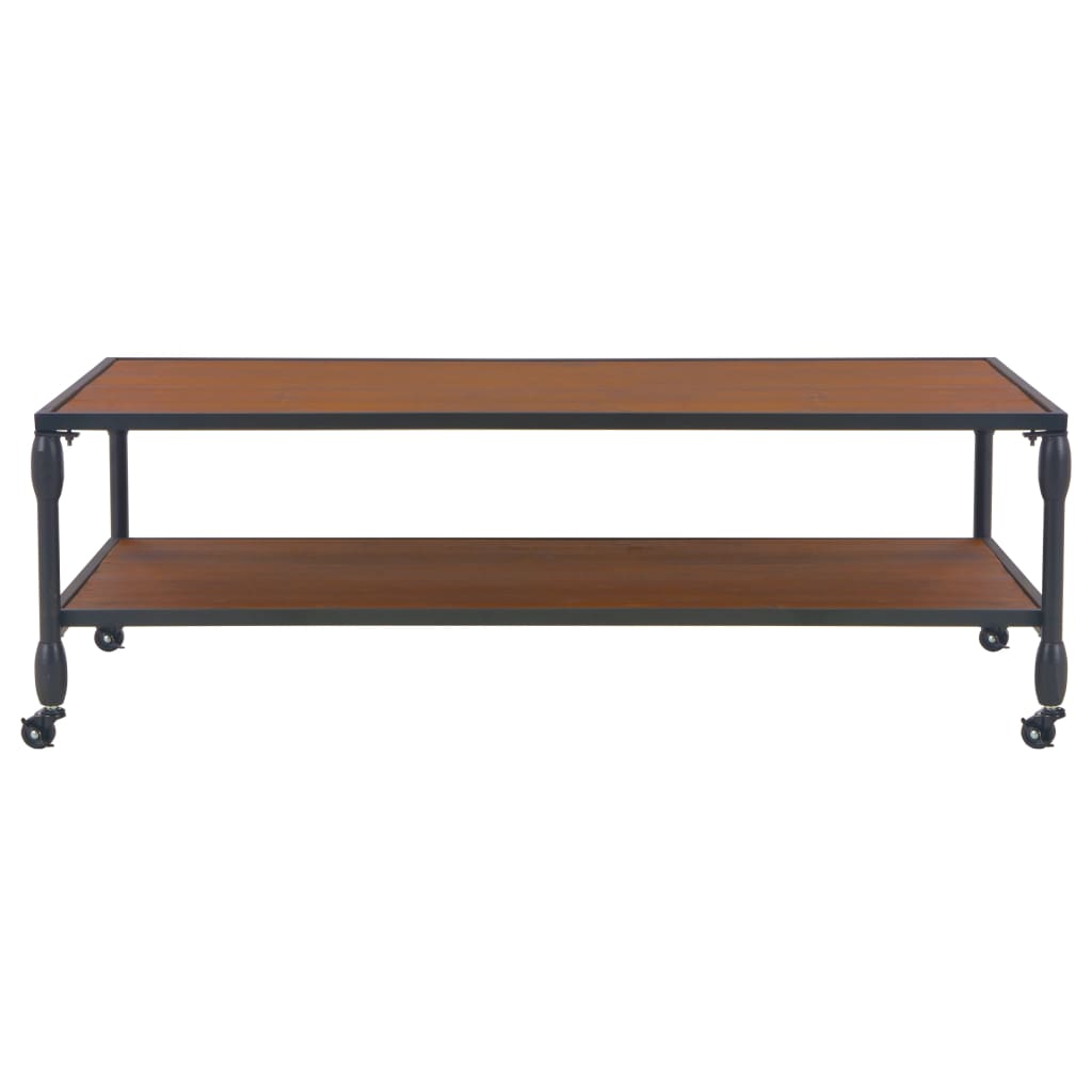Coffee table with shelf 120x60x40 cm solid fir wood