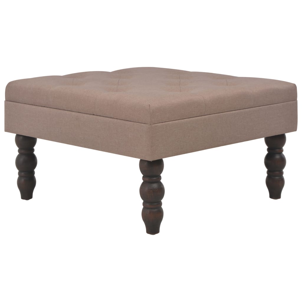 Brown stool 60x60x36 cm polyester