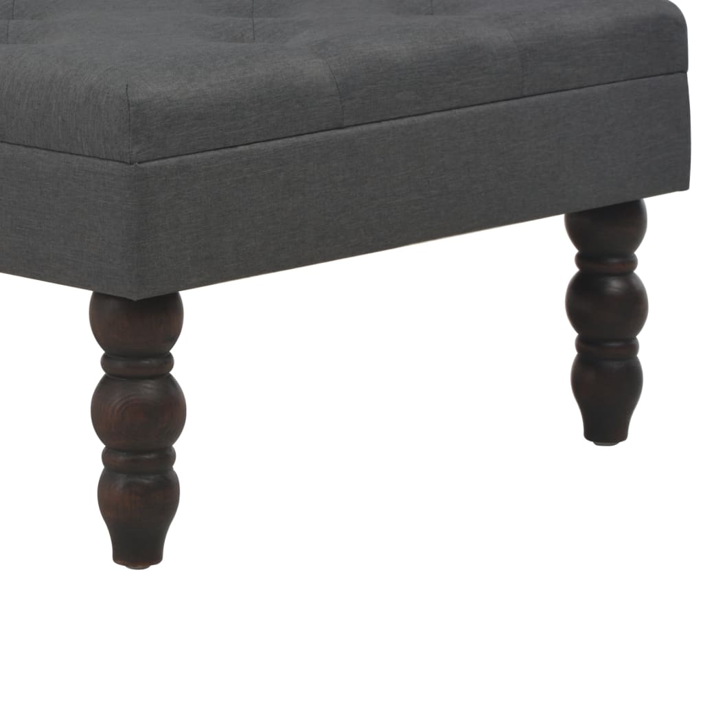 Dark gray stool 60x60x36 cm polyester