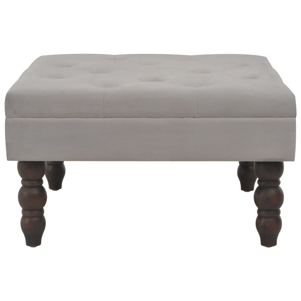 Dark gray stool 60x60x36 cm velvet
