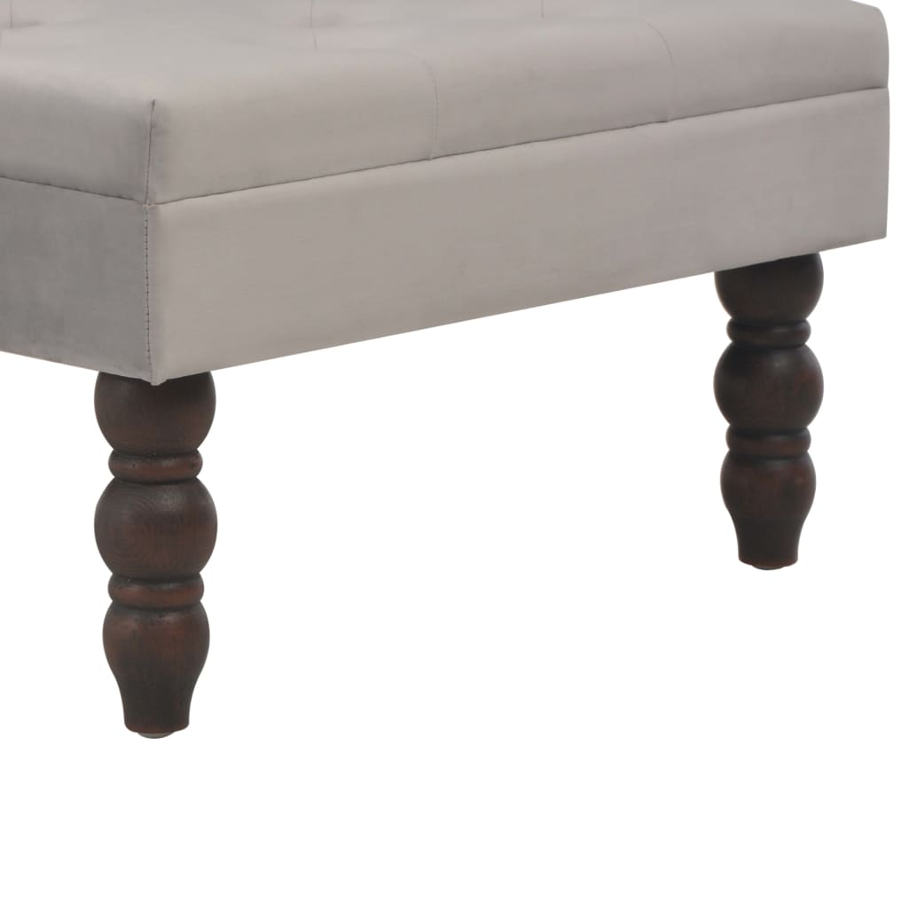 Dark gray stool 60x60x36 cm velvet