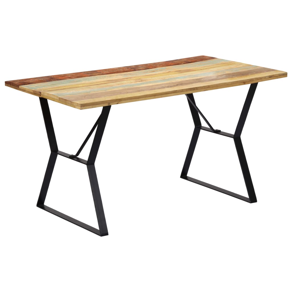 Dining table 140x80x76cm Massive recovery wood