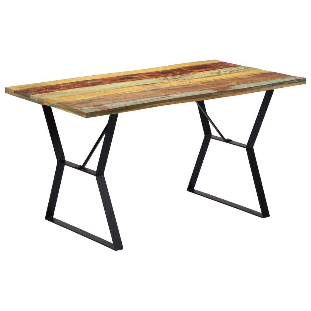 Dining table 140x80x76cm Massive recovery wood