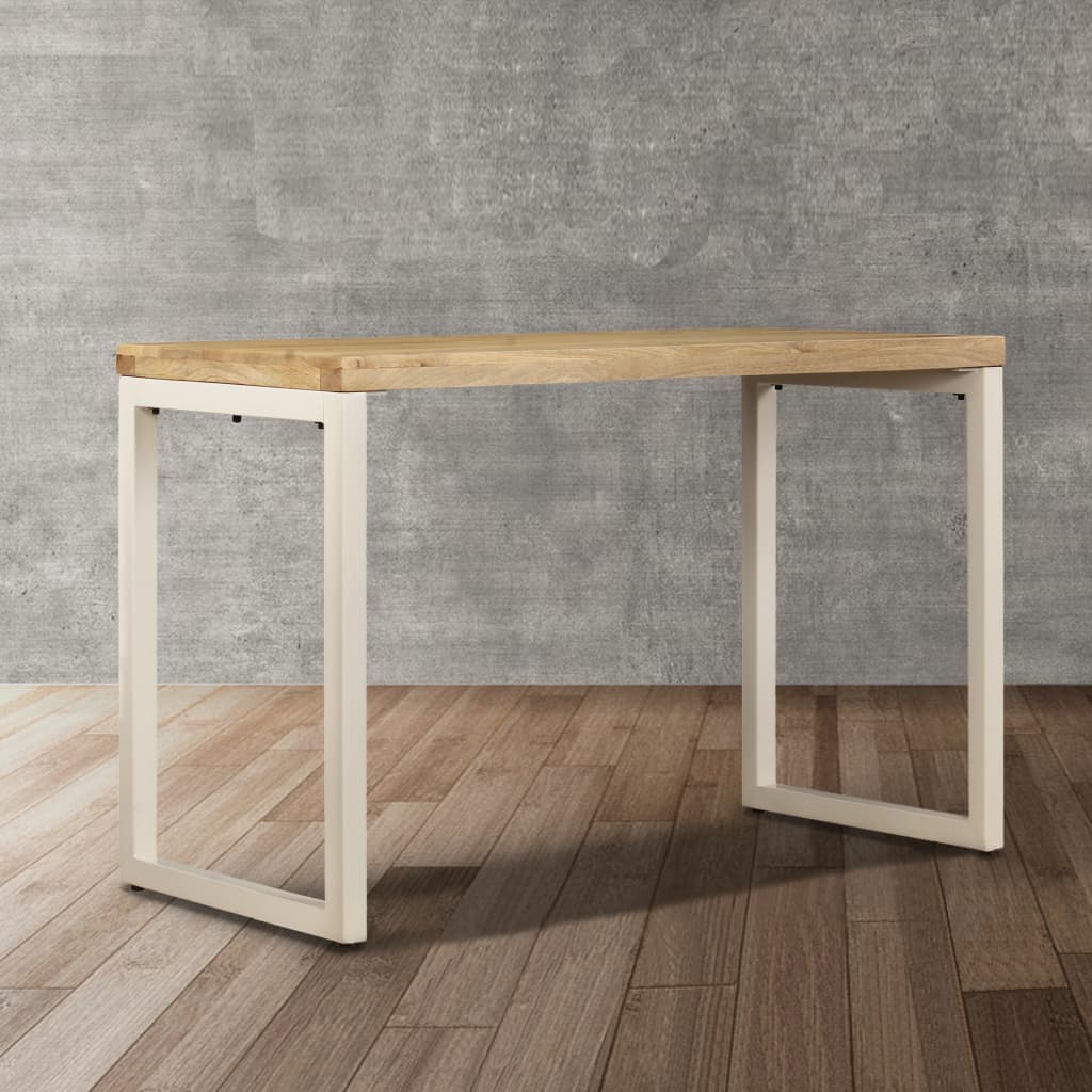 Dining table 115x55x76 cm mango and steel wood