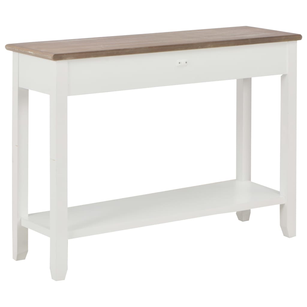 White console table 110x35x80 cm wood
