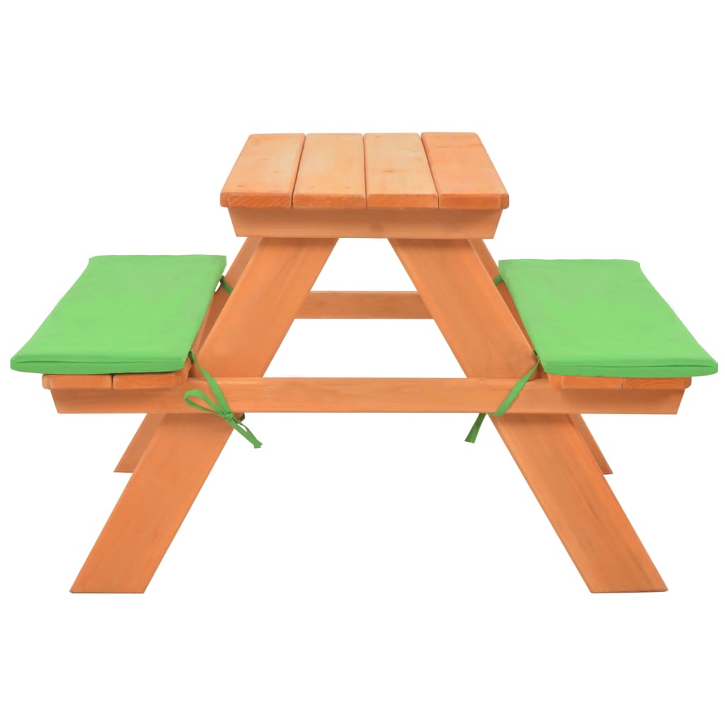 Tavolo da picnic per bambini con panchine 89x79x50 cm abete