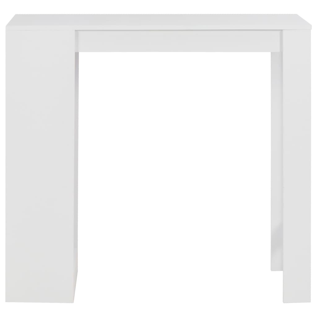 Tavolo da bar con scaffale bianco 110x50x103 cm