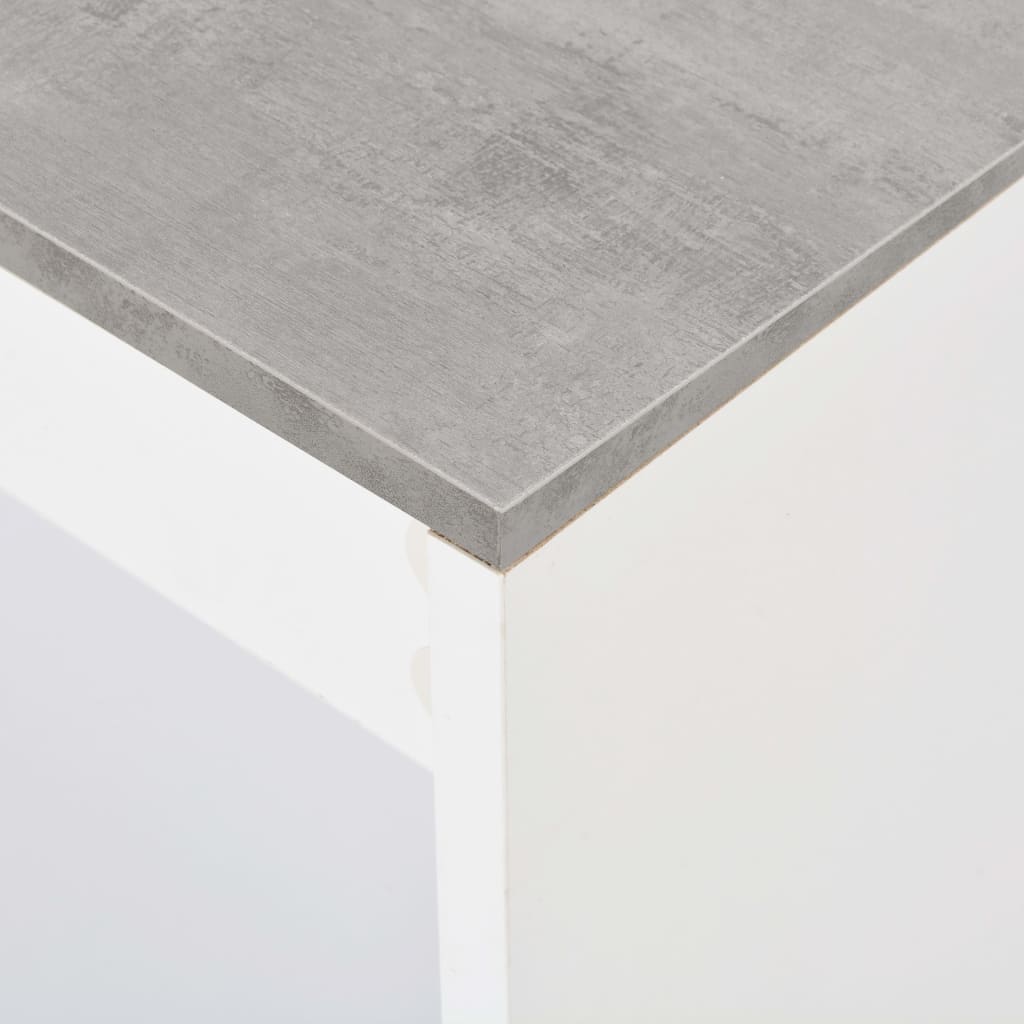 Tavolo bar con ripiano Bianco 110x50x103 cm
