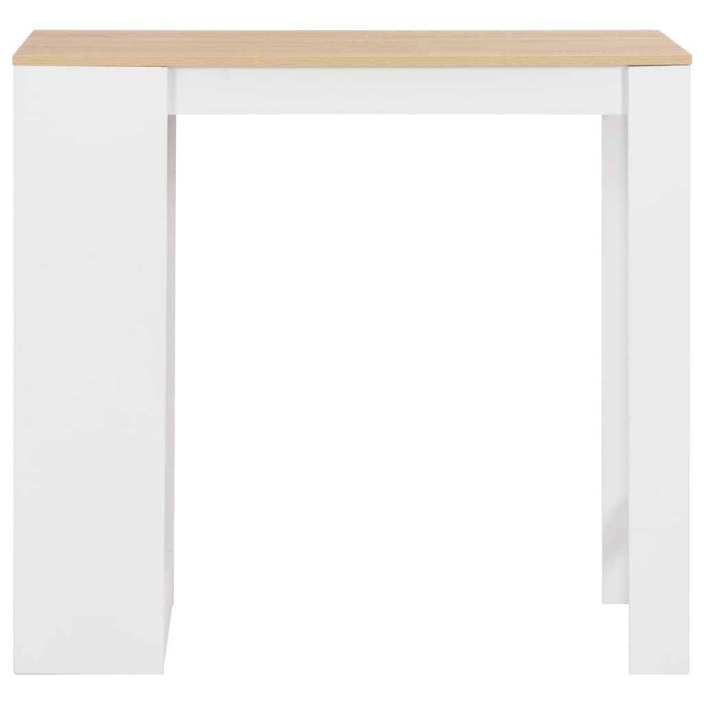 Tavolo bar con ripiano Bianco 110x50x103 cm