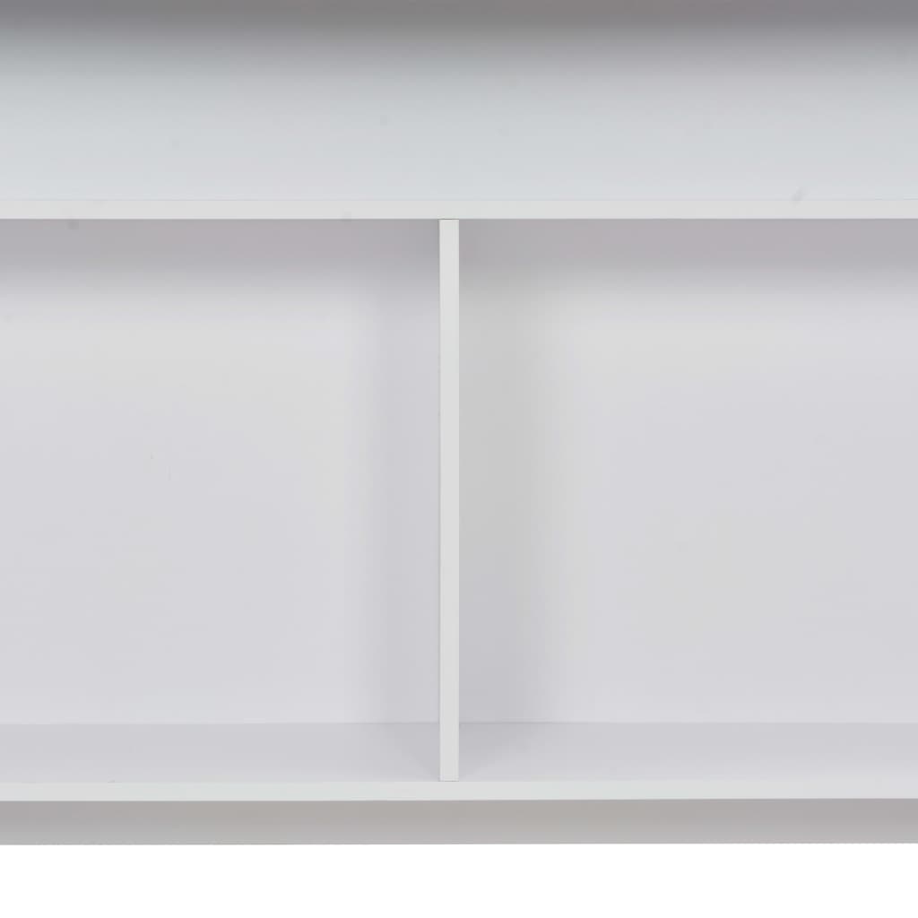 Table de bar avec 2 dessus de table Blanc 130 x 40 x 120 cm