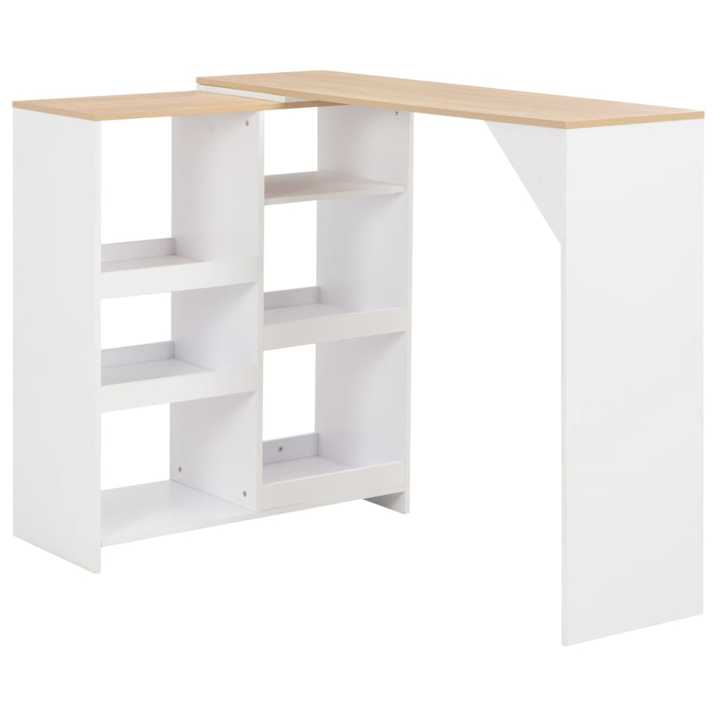 Bar table with removable white tablet 138x39x110 cm