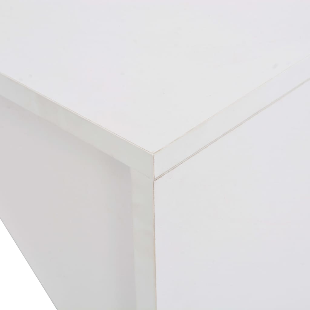 Stangentisch mit weißem Schrank 115 x 59 x 200 cm