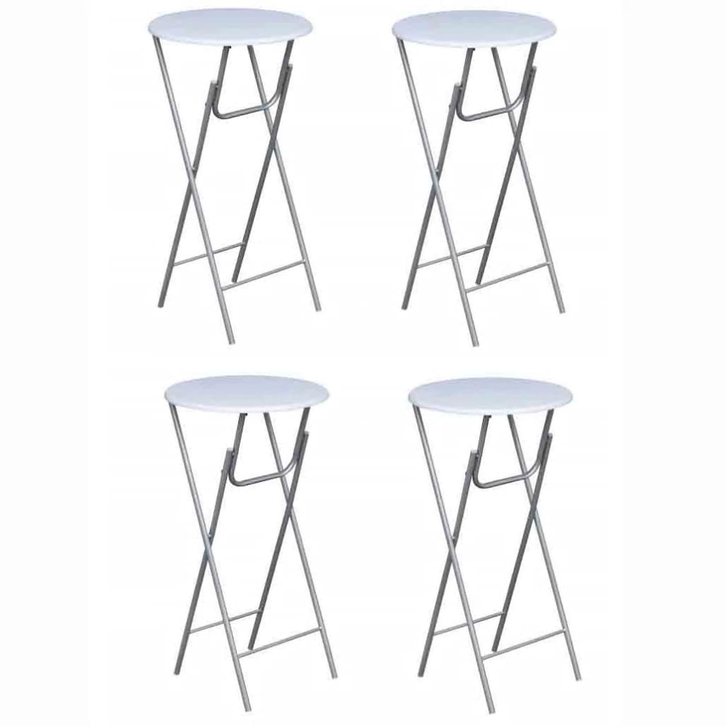 4 pcs bar table with table top in white MDF