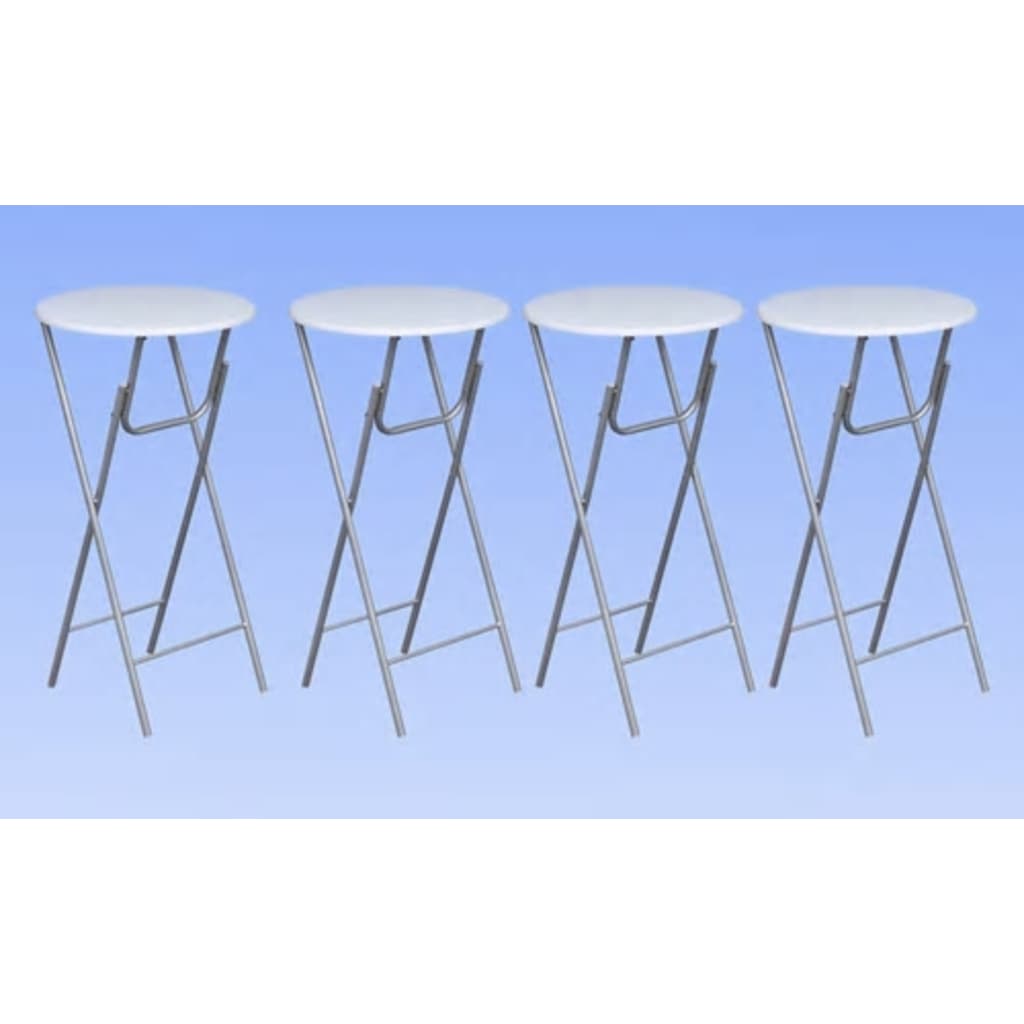 4 pcs bar table with table top in white MDF