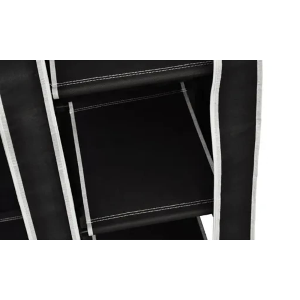 Schwarz faltbare Garderobe 110 x 45 x 175 cm