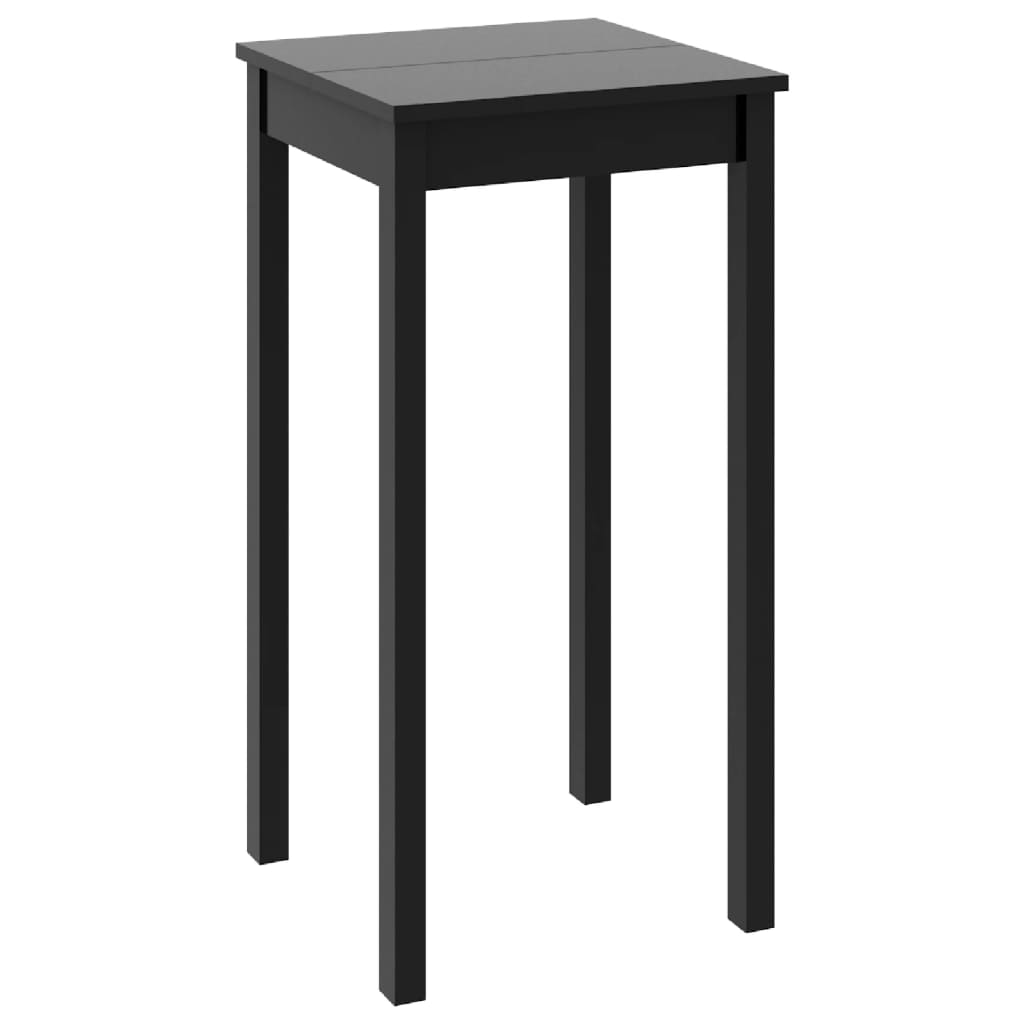 Schwarze MDF -Balken Tabelle 55x55x107 cm