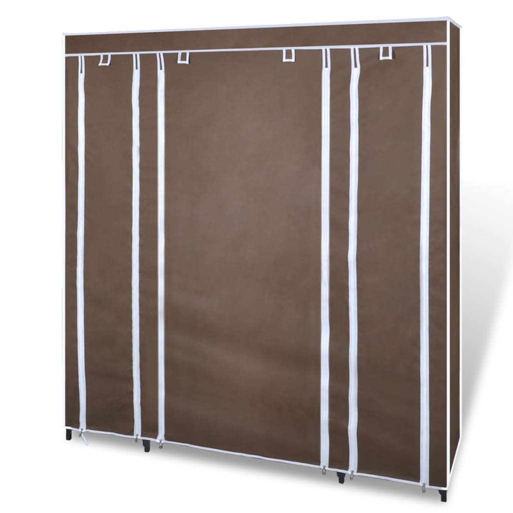 Cabinet with compartments and stems 45 x 150 x 176 cm brown