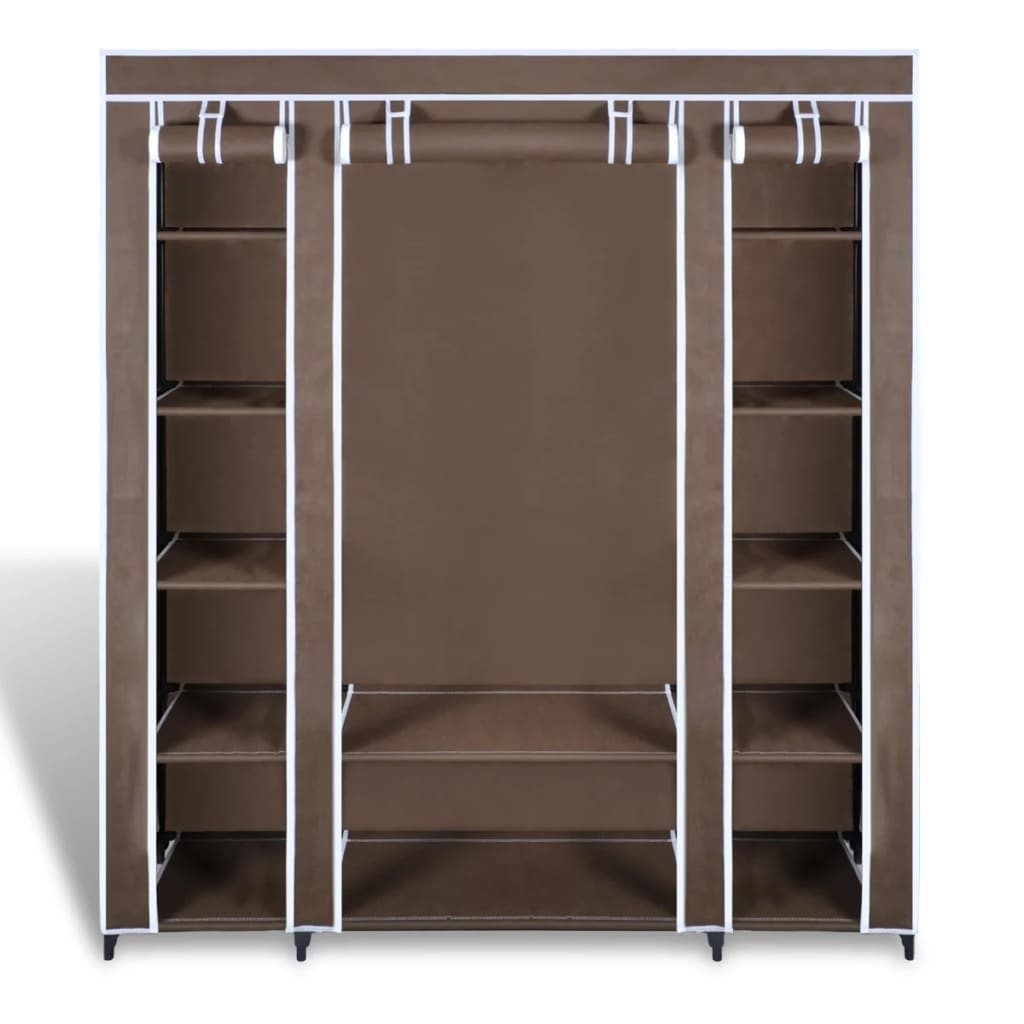 Cabinet with compartments and stems 45 x 150 x 176 cm brown