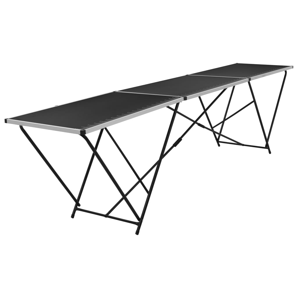 Table à coller pliable MDF et aluminium 300 x 60 x 78 cm