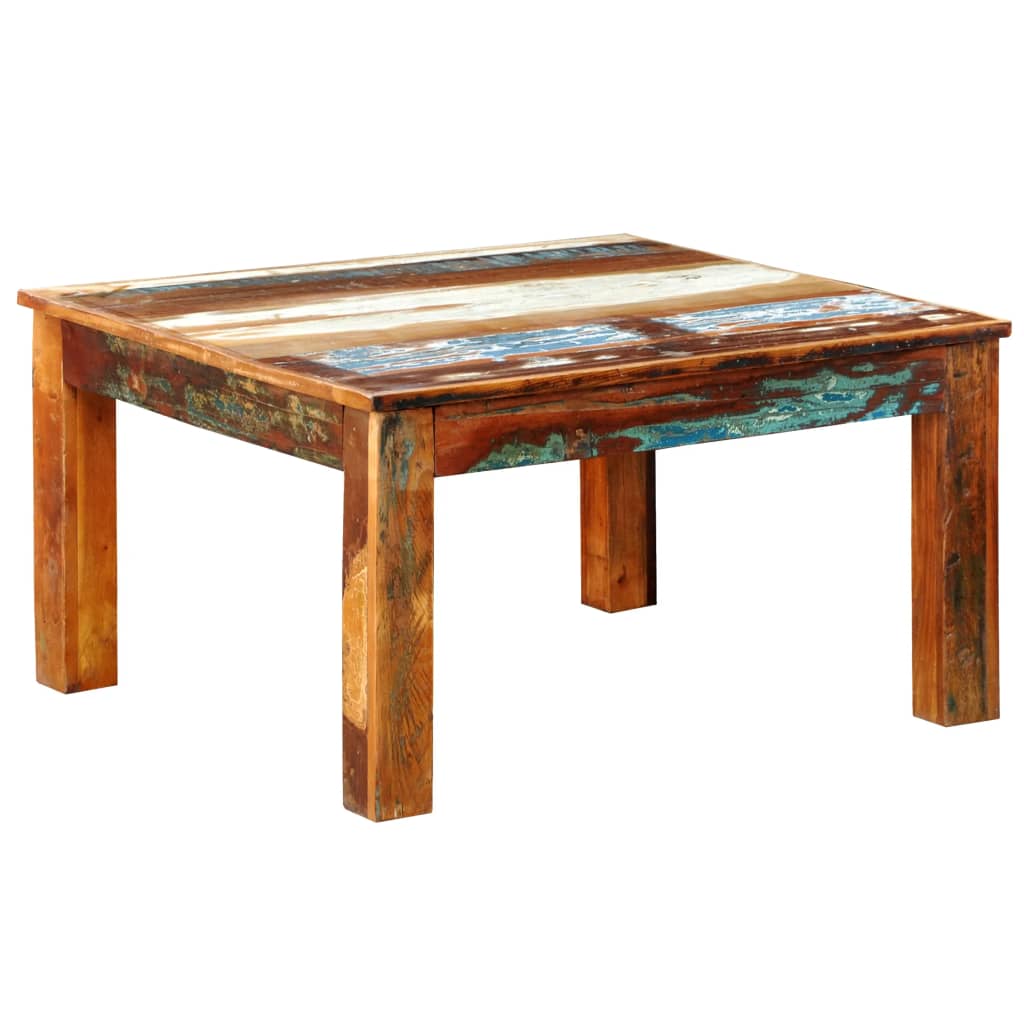 Recupero tavolino quadrato in legno