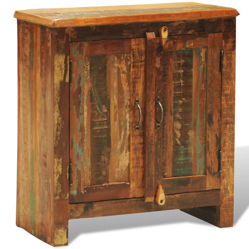 Armoire vintage avec 2 portes Bois massif de récupération