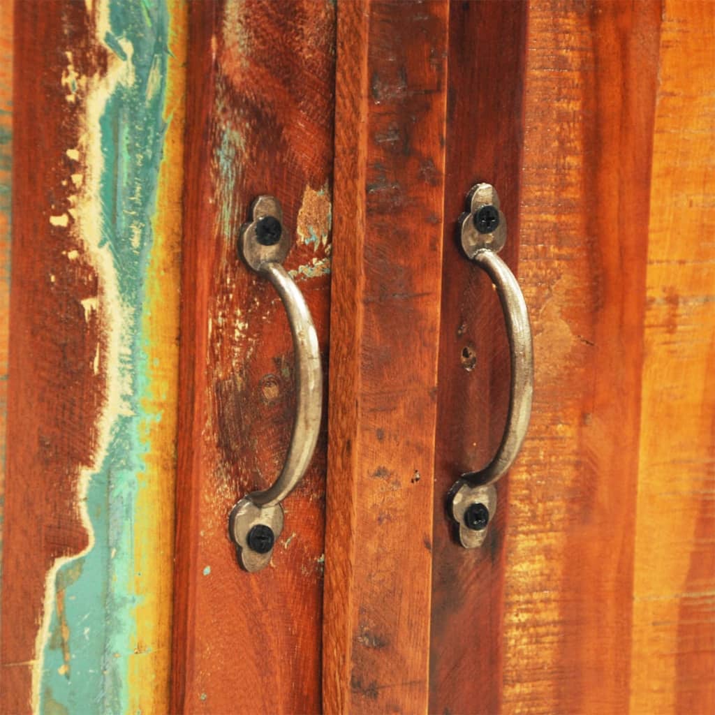 Armadio vintage con 2 porte in legno di recupero solido