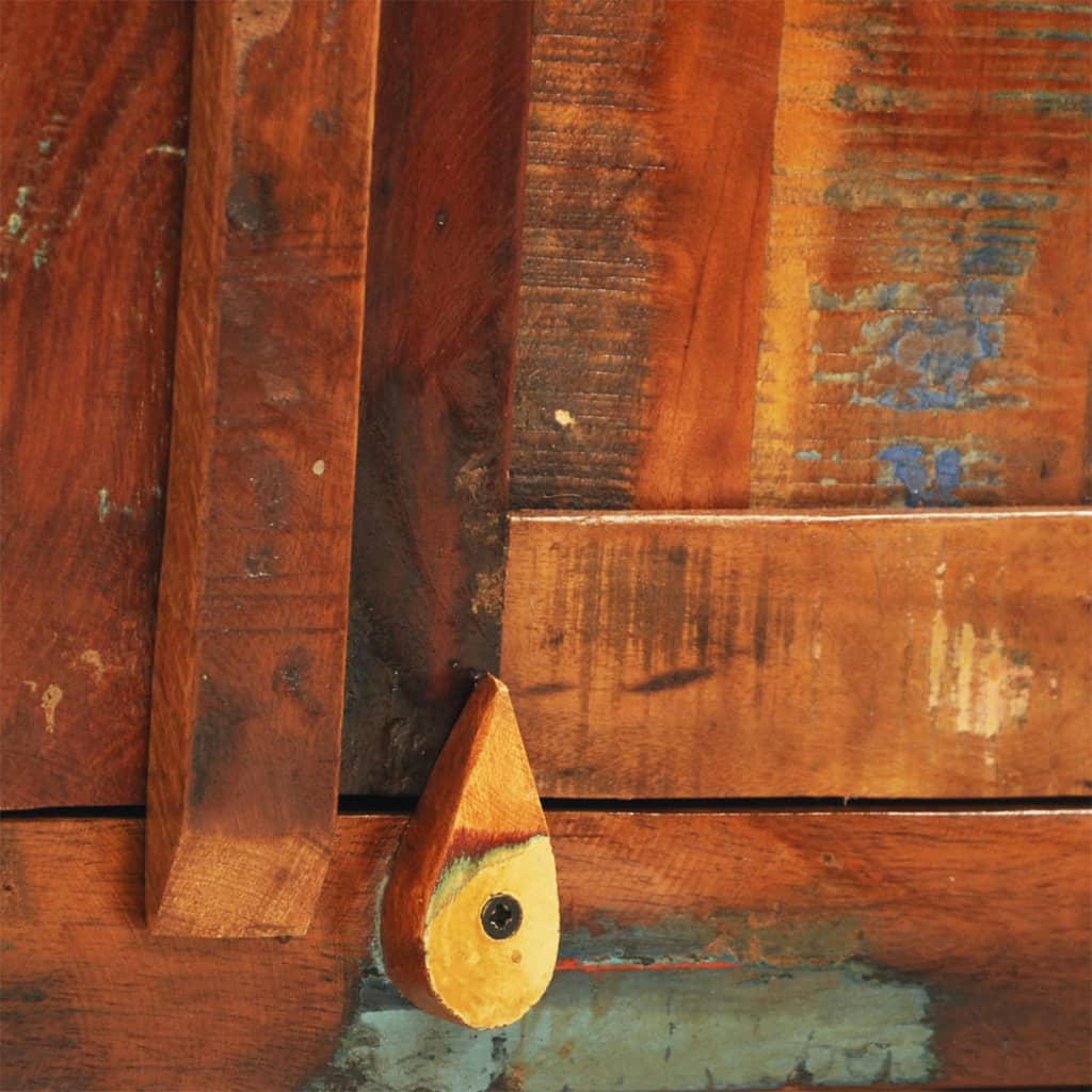 Armadio vintage con 2 porte in legno di recupero solido