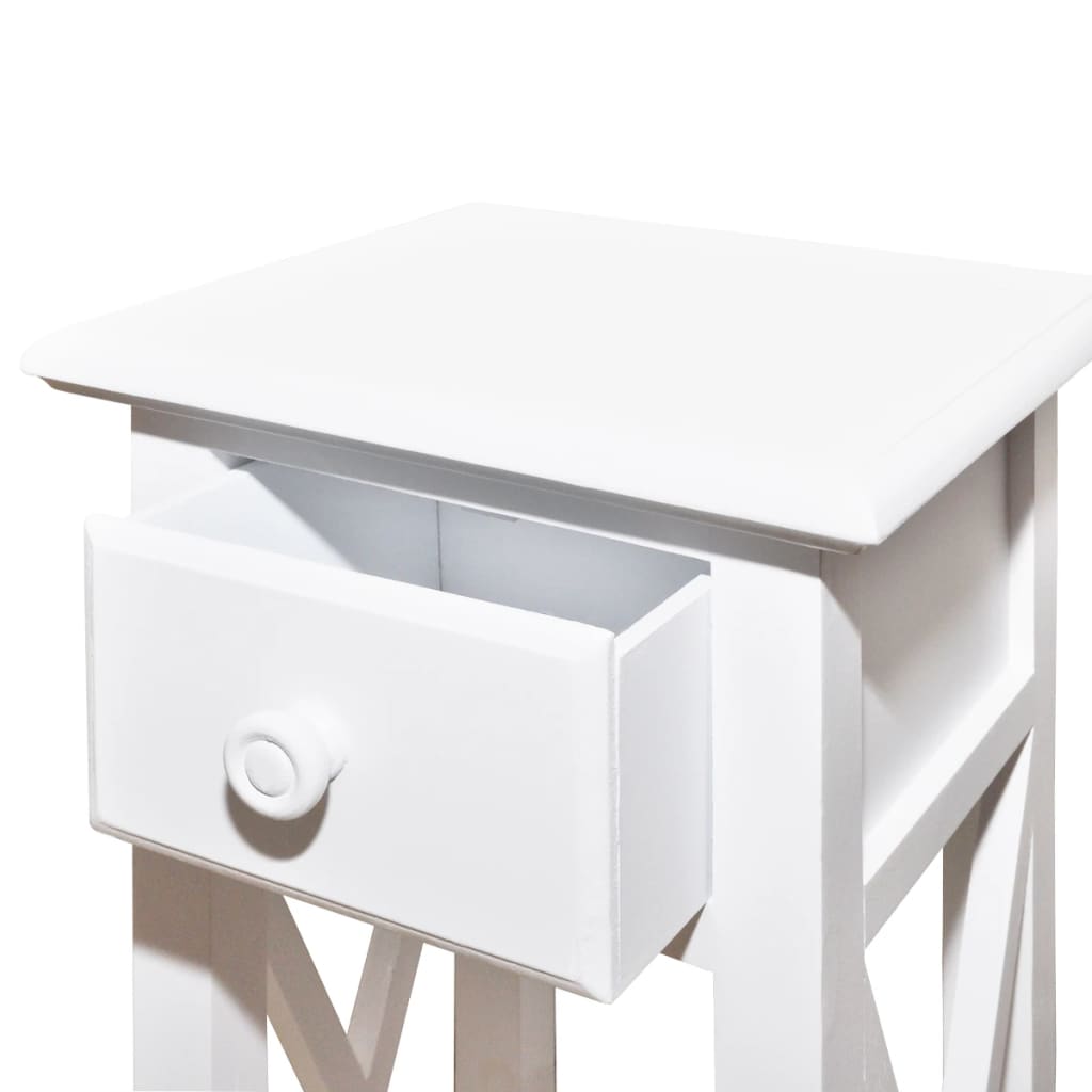 Tavolino con cassetto Bianco
