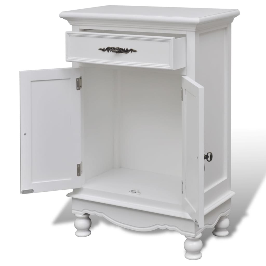 Armoire avec 2 portes et 1 tiroir Bois Blanc