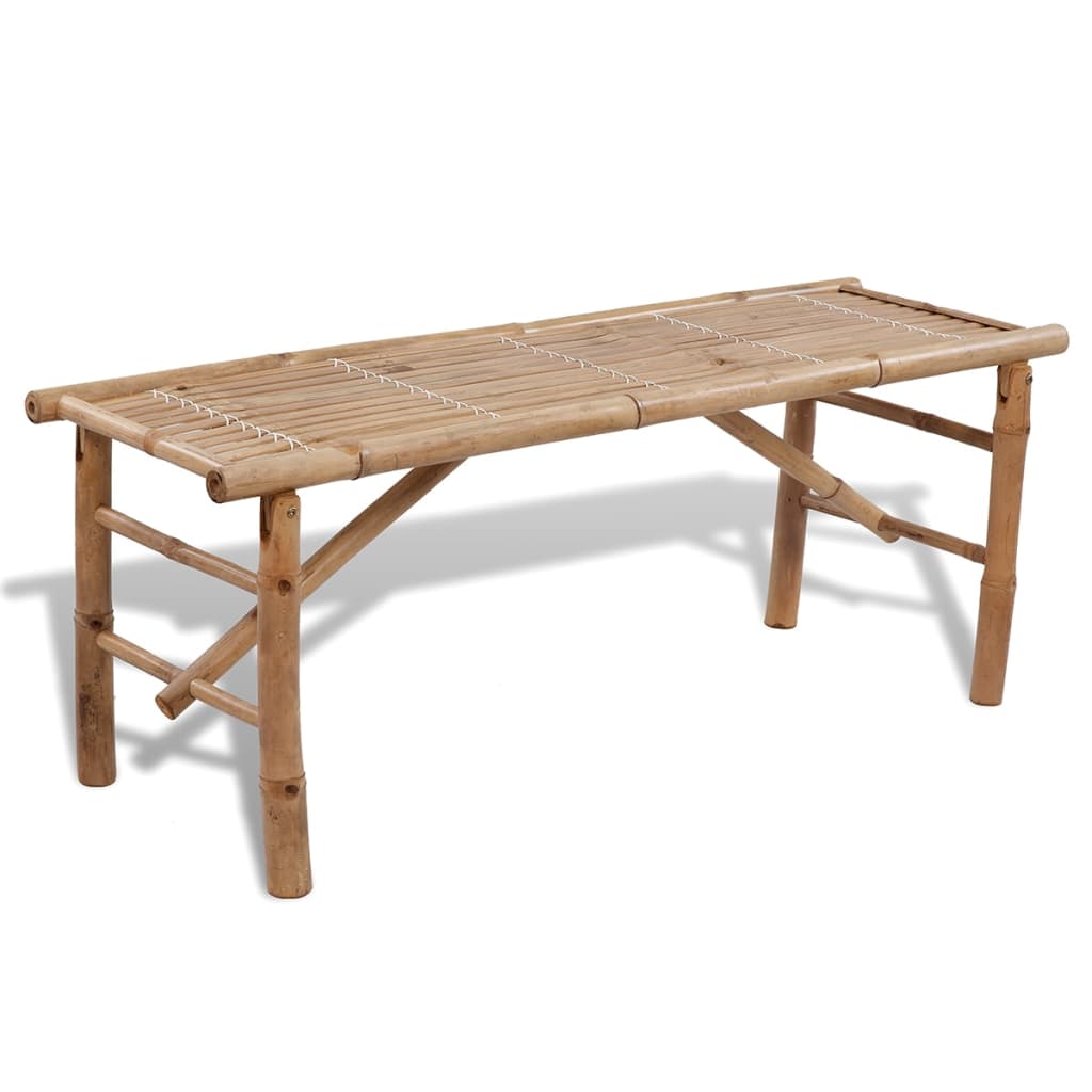 Table avec 2 bancs 100 cm Bambou