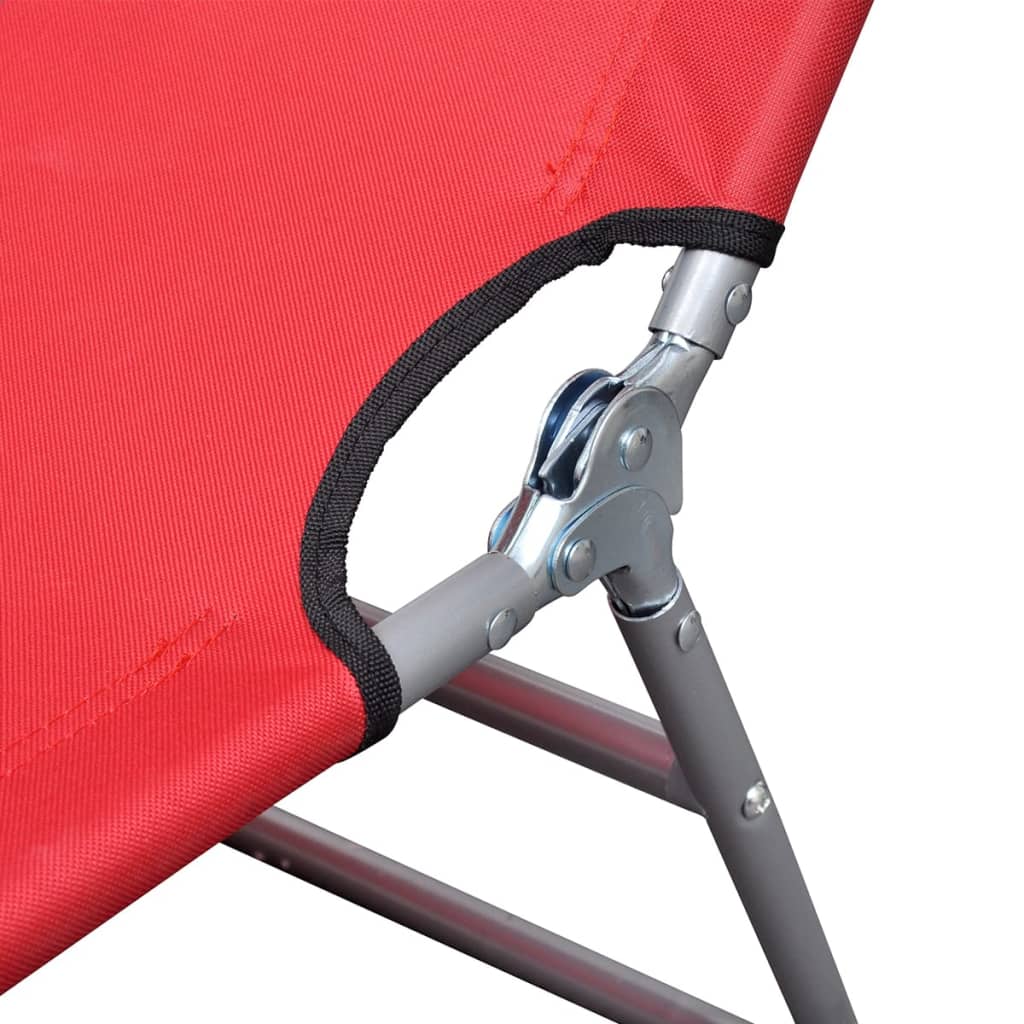 Foldable Steel Foldable Chair Coating Red Powder