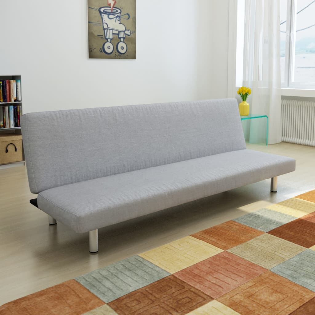 Polyester light gray sofa bed