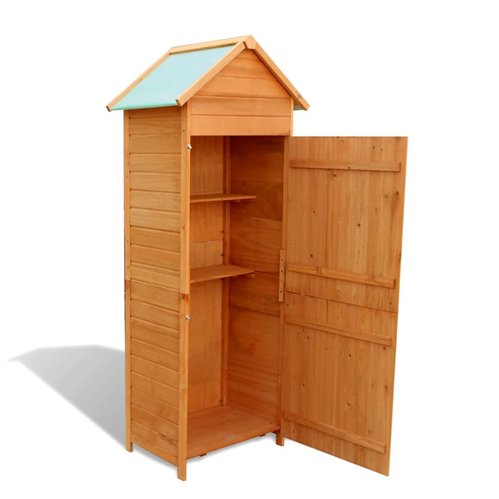 42.5x64x190 cm brown garden storage cabinet