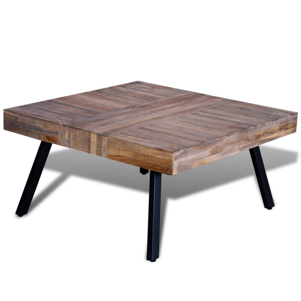 Recovery Teak Wood Square Coffee Table